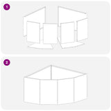 vidaXL Hoek Plantenbak Wit 60 x 60 x 35 cm Staal