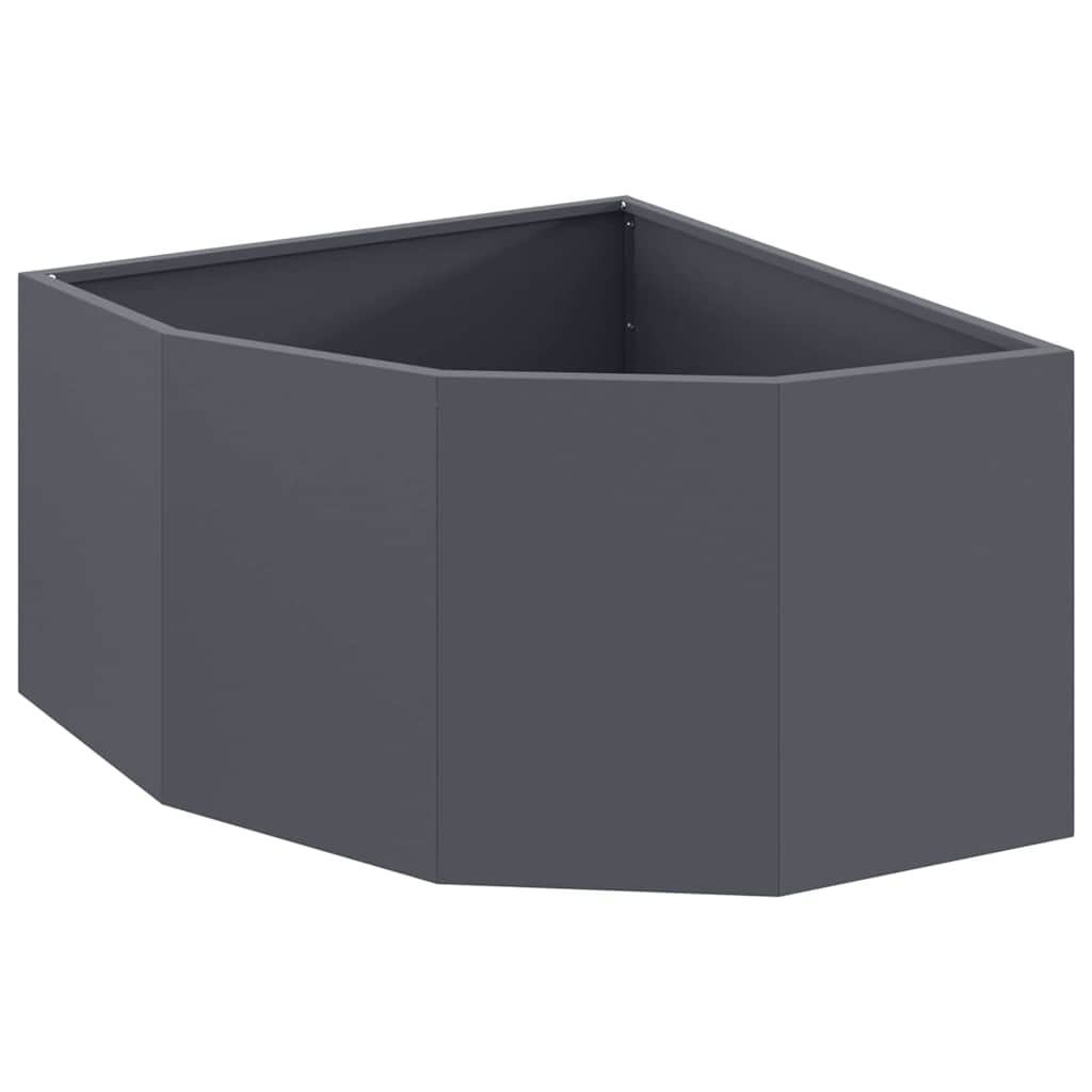 vidaXL Hoek Plantenbak Wit 60 x 60 x 35 cm Staal