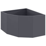 vidaXL Hoek Plantenbak Wit 60 x 60 x 35 cm Staal