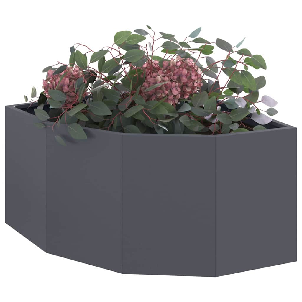 vidaXL Hoek Plantenbak Wit 60 x 60 x 35 cm Staal