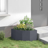 vidaXL Hoek Plantenbak Wit 60 x 60 x 35 cm Staal