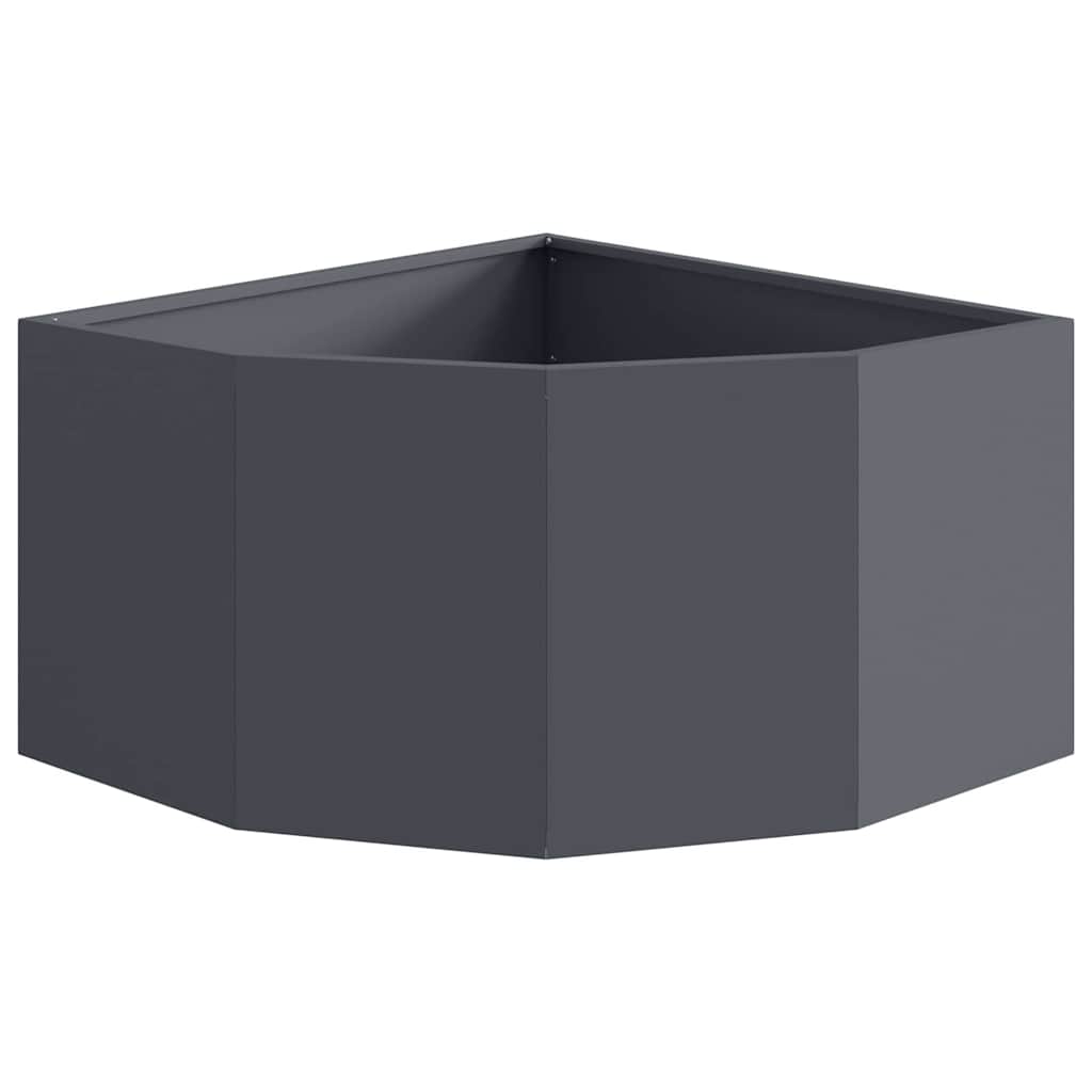 vidaXL Hoek Plantenbak Wit 60 x 60 x 35 cm Staal