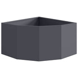 vidaXL Hoek Plantenbak Wit 60 x 60 x 35 cm Staal