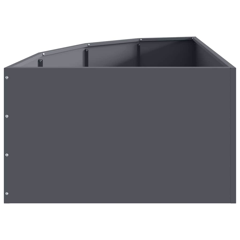 vidaXL Hoek Plantenbak Wit 60 x 60 x 35 cm Staal