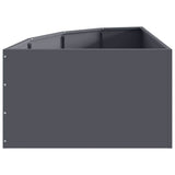 vidaXL Hoek Plantenbak Wit 60 x 60 x 35 cm Staal