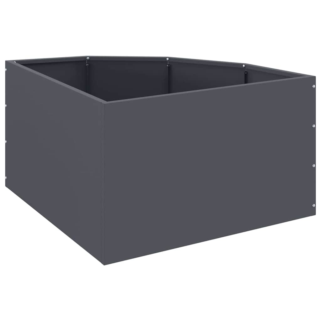 vidaXL Hoek Plantenbak Wit 60 x 60 x 35 cm Staal