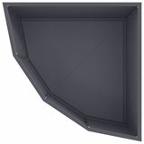 vidaXL Hoek Plantenbak Wit 60 x 60 x 35 cm Staal