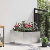 vidaXL Hoek Plantenbak Wit 60 x 60 x 35 cm Staal