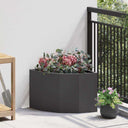 vidaXL Hoek Plantenbak Wit 60 x 60 x 35 cm Staal