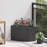 vidaXL Hoek Plantenbak Wit 60 x 60 x 35 cm Staal