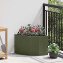 vidaXL Hoek Plantenbak Wit 60 x 60 x 35 cm Staal