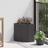 vidaXL Hoek Plantenbak Wit 60 x 60 x 35 cm Staal
