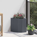 vidaXL Hoek Plantenbak Wit 60 x 60 x 35 cm Staal