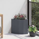 vidaXL Hoek Plantenbak Wit 60 x 60 x 35 cm Staal