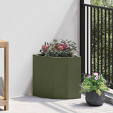 vidaXL Hoek Plantenbak Wit 60 x 60 x 35 cm Staal