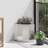vidaXL Hoek Plantenbak Wit 60 x 60 x 35 cm Staal
