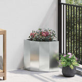 vidaXL Hoek Plantenbak Wit 60 x 60 x 35 cm Staal