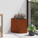 vidaXL Hoek Plantenbak Wit 60 x 60 x 35 cm Staal
