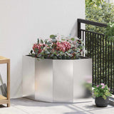 vidaXL Hoek Plantenbak Wit 60 x 60 x 35 cm Staal