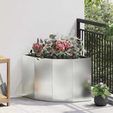 vidaXL Hoek Plantenbak Wit 60 x 60 x 35 cm Staal