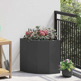 vidaXL Hoek Plantenbak Wit 60 x 60 x 35 cm Staal