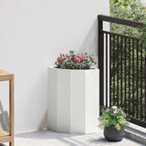 vidaXL Hoek Plantenbak Wit 60 x 60 x 35 cm Staal