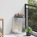 vidaXL Hoek Plantenbak Wit 60 x 60 x 35 cm Staal