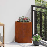 vidaXL Hoek Plantenbak Wit 60 x 60 x 35 cm Staal