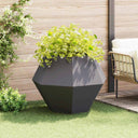vidaXL Plantenbak Zwart 100 x 100 x 80 cm Staal