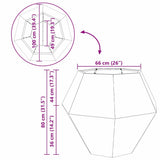 vidaXL Plantenbak Zwart 100 x 100 x 80 cm Staal