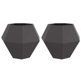 vidaXL Plantenbak Zwart 100 x 100 x 80 cm Staal