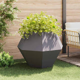 vidaXL Plantenbak Zwart 100 x 100 x 80 cm Staal