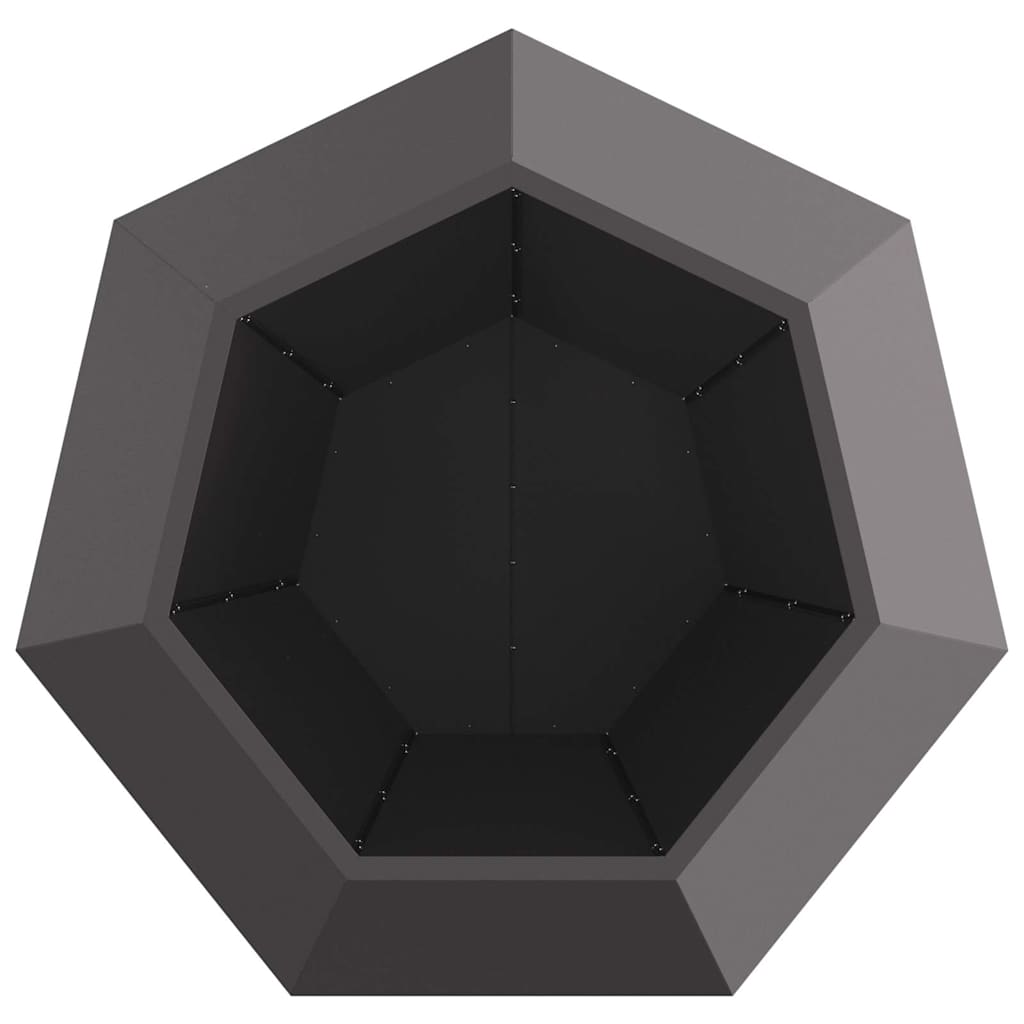 vidaXL Plantenbak Zwart 100 x 100 x 80 cm Staal
