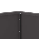 vidaXL Plantenbak Zwart 100 x 100 x 80 cm Staal