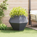 vidaXL Plantenbak Zwart 100 x 100 x 80 cm Staal