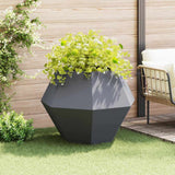 vidaXL Plantenbak Zwart 100 x 100 x 80 cm Staal