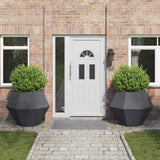 vidaXL Plantenbak Zwart 100 x 100 x 80 cm Staal