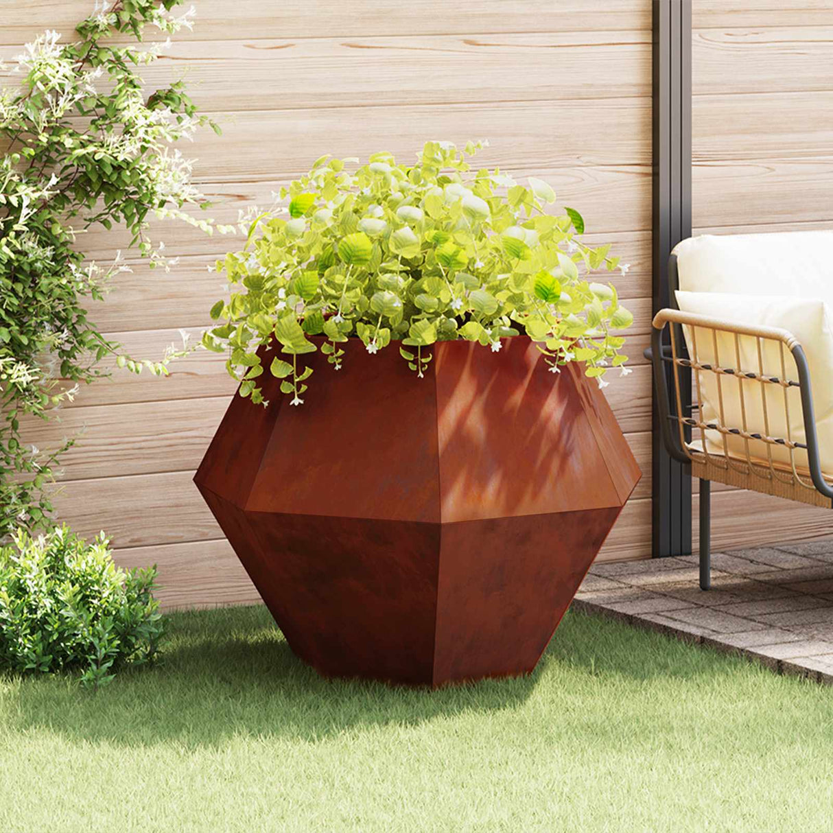 vidaXL Plantenbak Zwart 100 x 100 x 80 cm Staal