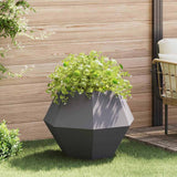 vidaXL Plantenbak Zwart 100 x 100 x 80 cm Staal
