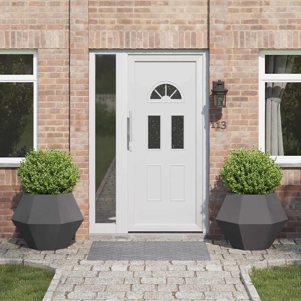 vidaXL Plantenbak Zwart 100 x 100 x 80 cm Staal