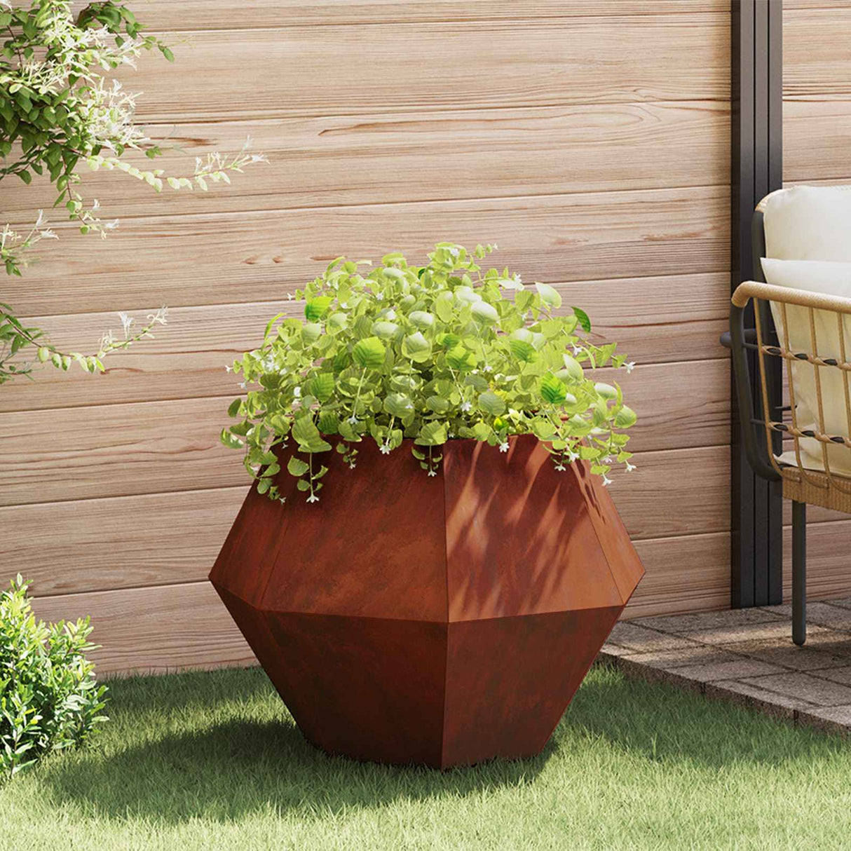 vidaXL Plantenbak Zwart 100 x 100 x 80 cm Staal