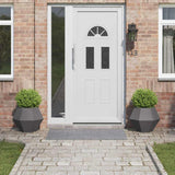 vidaXL Plantenbak Zwart 100 x 100 x 80 cm Staal