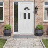 vidaXL Plantenbak Zwart 100 x 100 x 80 cm Staal