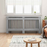 vidaXL Radiator Cover 112 cm MDF White