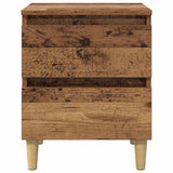 vidaXL Nachtkastje met massief grenenhouten poten 40x35x50 cm wit