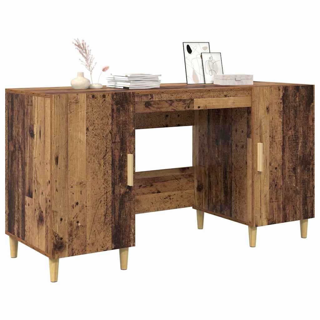 vidaXL Bureau 140x50x75 cm bewerkt hout wit