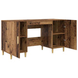 vidaXL Bureau 140x50x75 cm bewerkt hout wit