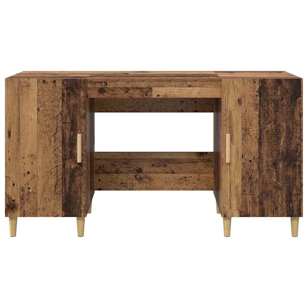 vidaXL Bureau 140x50x75 cm bewerkt hout wit