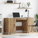 vidaXL Bureau 140x50x75 cm bewerkt hout wit