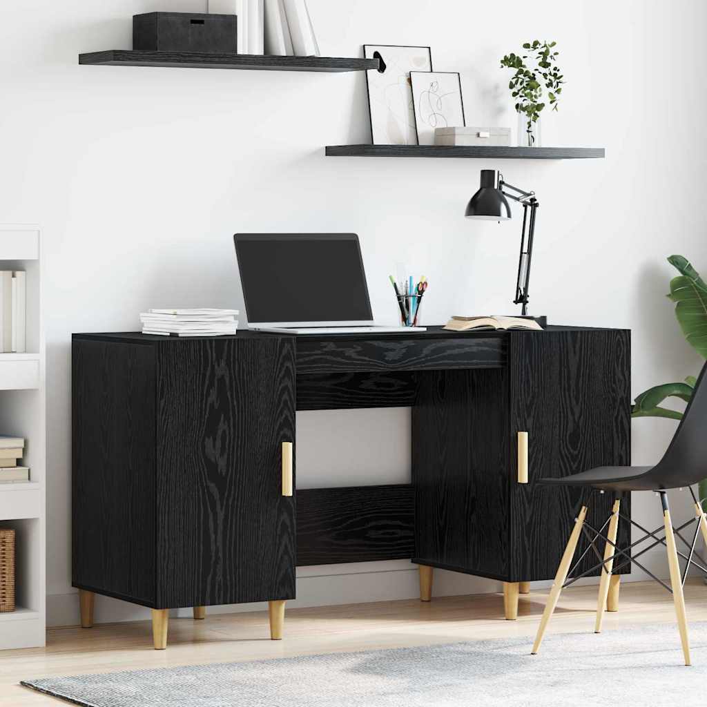 vidaXL Bureau 140x50x75 cm bewerkt hout wit